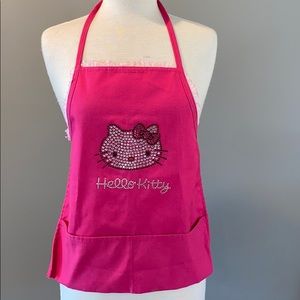 Hello Kitty NEW hot pink ruffle stone kids apron!